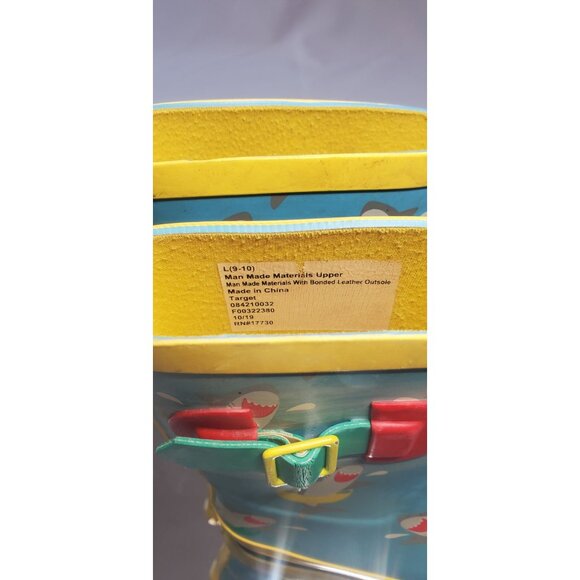 Sun Squad Gardening Boots Kids Size 9/10 Blue Sharks Print Design - Picture 7 of 9